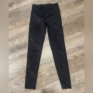 Mono B leggings. Small. Black with some metallic designs throughout